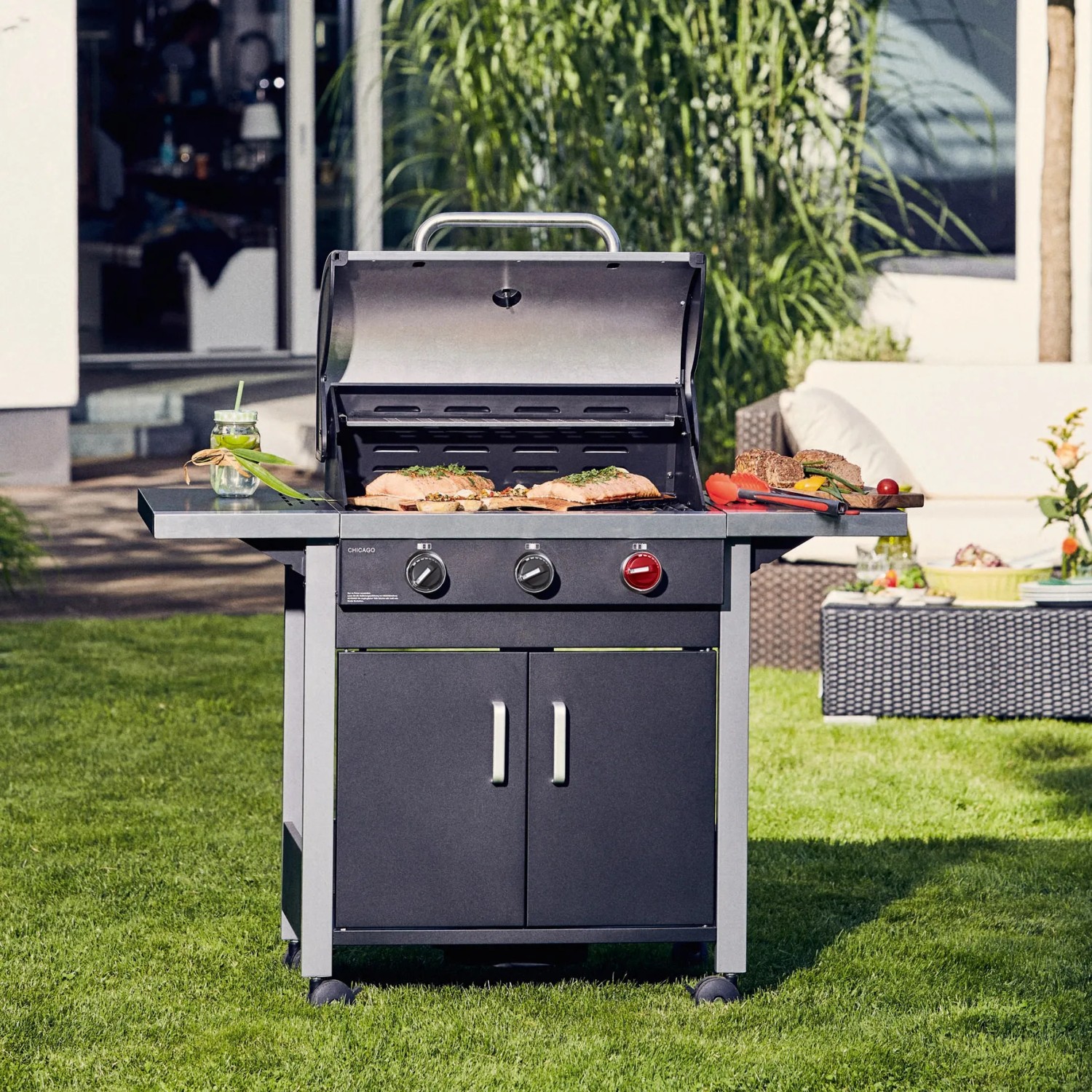 Enders Gasgrill Chicago 3 R Turbo Aldi Enders Gasgrill Chicago 3 R Turbo mit 3 Brennern kaufen bei OBI