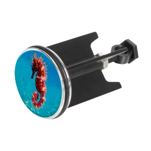 Wenko Waschbeckenstöpsel Pluggy Sea Horse mit Seepferdchen-Motiv, mehrfarbig.