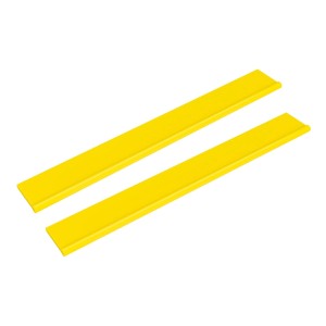 Zwei gelbe Kärcher Abziehlippen 17 cm für Fenstersauger. Ersatz-Silikonlippen für streifenfreie Fensterreinigung.