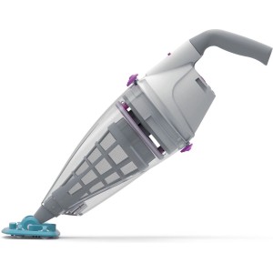 Interline Akku Poolsauger für Pool & Spa, kabellos, mit transparentem Behälter und Bürsten.