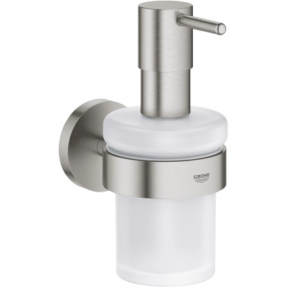 Grohe Seifenspender mit Halter Essentials Supersteel