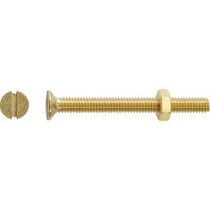 Gewindeschraube Messing M4 x 40 mm Schlitz Senkkopf 8 Stück