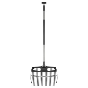 Fiskars Ergonomic Schaufelrechen, Besen und Rechen für Laub und Gartenabfälle.