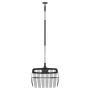 Fiskars Ergonomic Schaufelrechen, Besen und Rechen für Laub und Gartenabfälle.