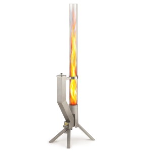 Gardenflare Feuerrohr Klassik 130 cm Silber