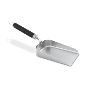 Weber Schaufel aus Edelstahl für Plancha-Grills, Grillutensil mit ergonomischem Griff.