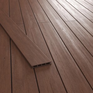 Elephant WPC-Terrassendiele basicDeck Comfort Braun 2cm x 14,5cm x 300cm