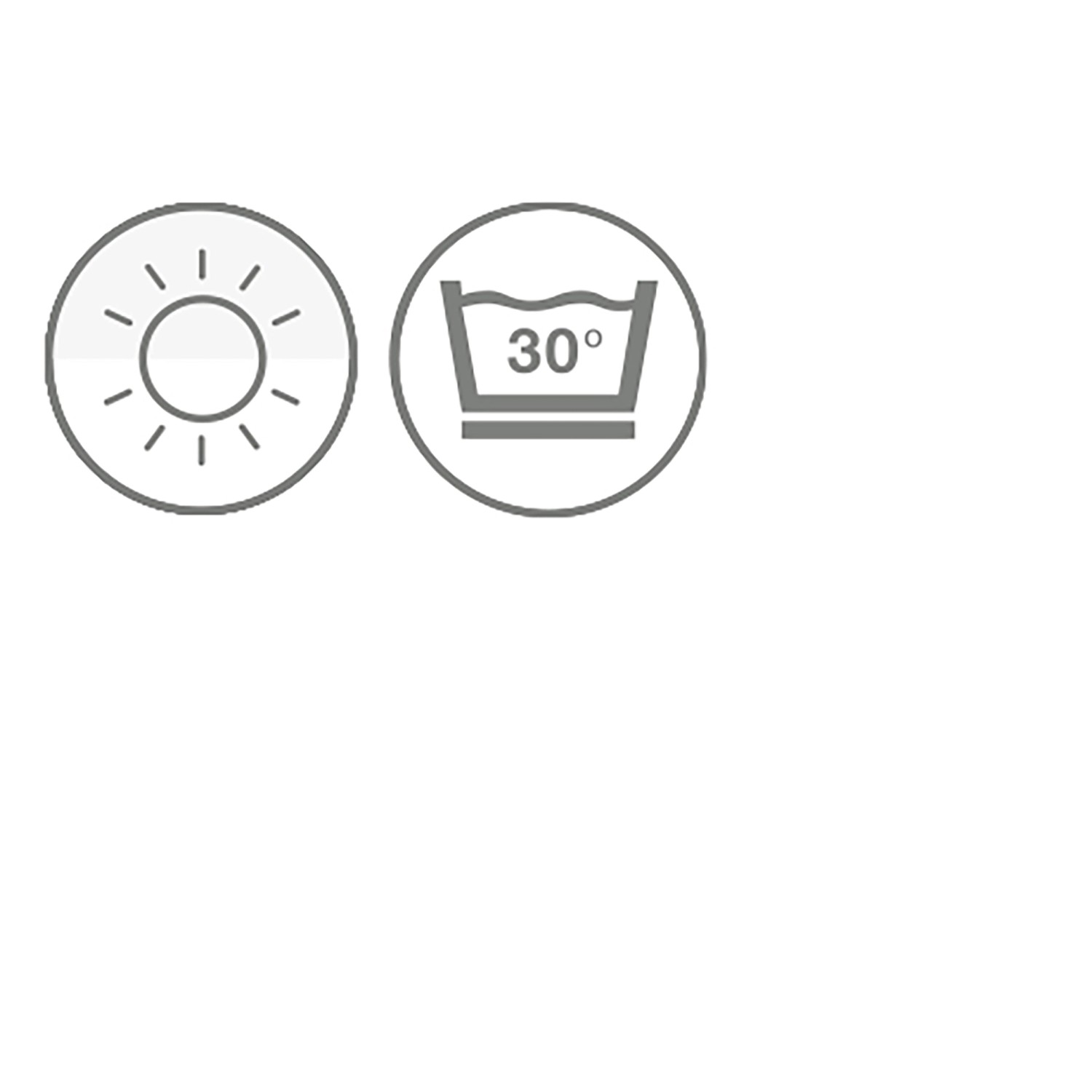 Pflegehinweise: Raffrollo waschbar bei 30 Grad, nicht für starke Sonneneinstrahlung geeignet.