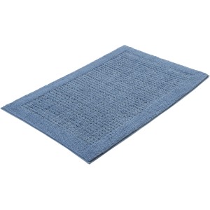 Stahlblauer Kleine Wolke Badteppich Net, 60x60 cm, Baumwolle, mit Rand.