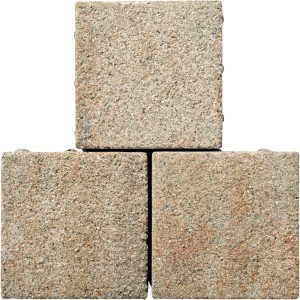 Diephaus Drainpflaster Muschelkalk, 21x21x8 cm, gestapelt. Pflasterstein für wasserdurchlässige Flächen.