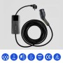 Schwarzes Junsun Typ 2 EV Ladekabel 5m mit EU-Stecker und Kontrollbox für Elektrofahrzeuge, 3.6kW.