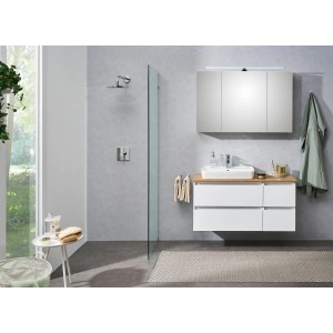 Pelipal Badmöbel-Set Quickset 360, Weiß Glanz, 78 cm mit Aufsatzbecken und Unterschrank.