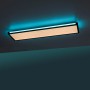 LED-Deckenleuchte Mario Schwarz, 100x25cm, mit RGB- und CCT-Funktion für variable Lichtstimmungen.