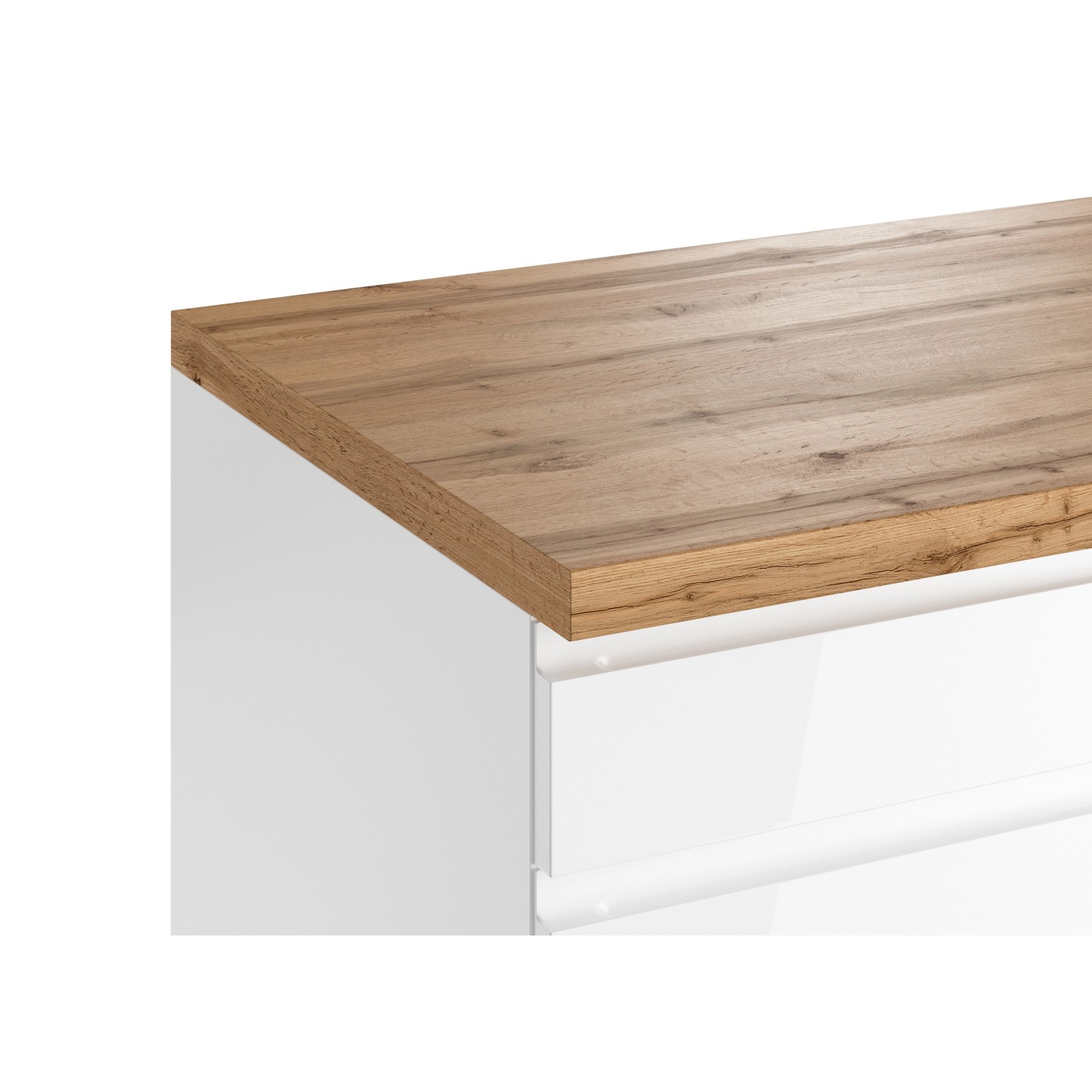 Held Küchen Unterschrank Gera, 60 cm, Weiß/Wotan Dekor, Detailansicht