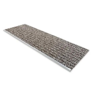 KARAT Sicherheits-Stufenauflage Stufenmatte mit Alu-Schiene Braun 24 x 60 cm