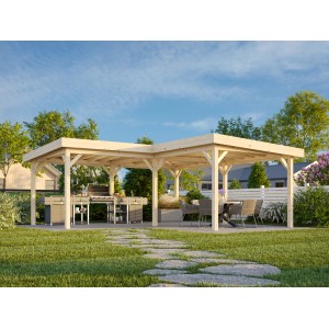 Palmako Pavillon Lenna 588 x 588 cm Lackiert Weiß FSC®