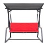 Rotes Setgarden Kissen für Hollywoodschaukel, 130x50x7cm, 2-Sitzer Gartenschaukel.