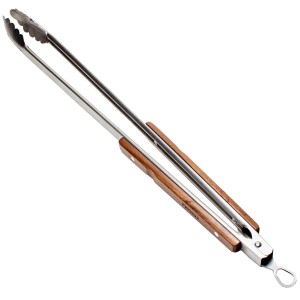 Petromax Grillzange Groß aus Edelstahl mit Holzgriff für Grillutensilien.