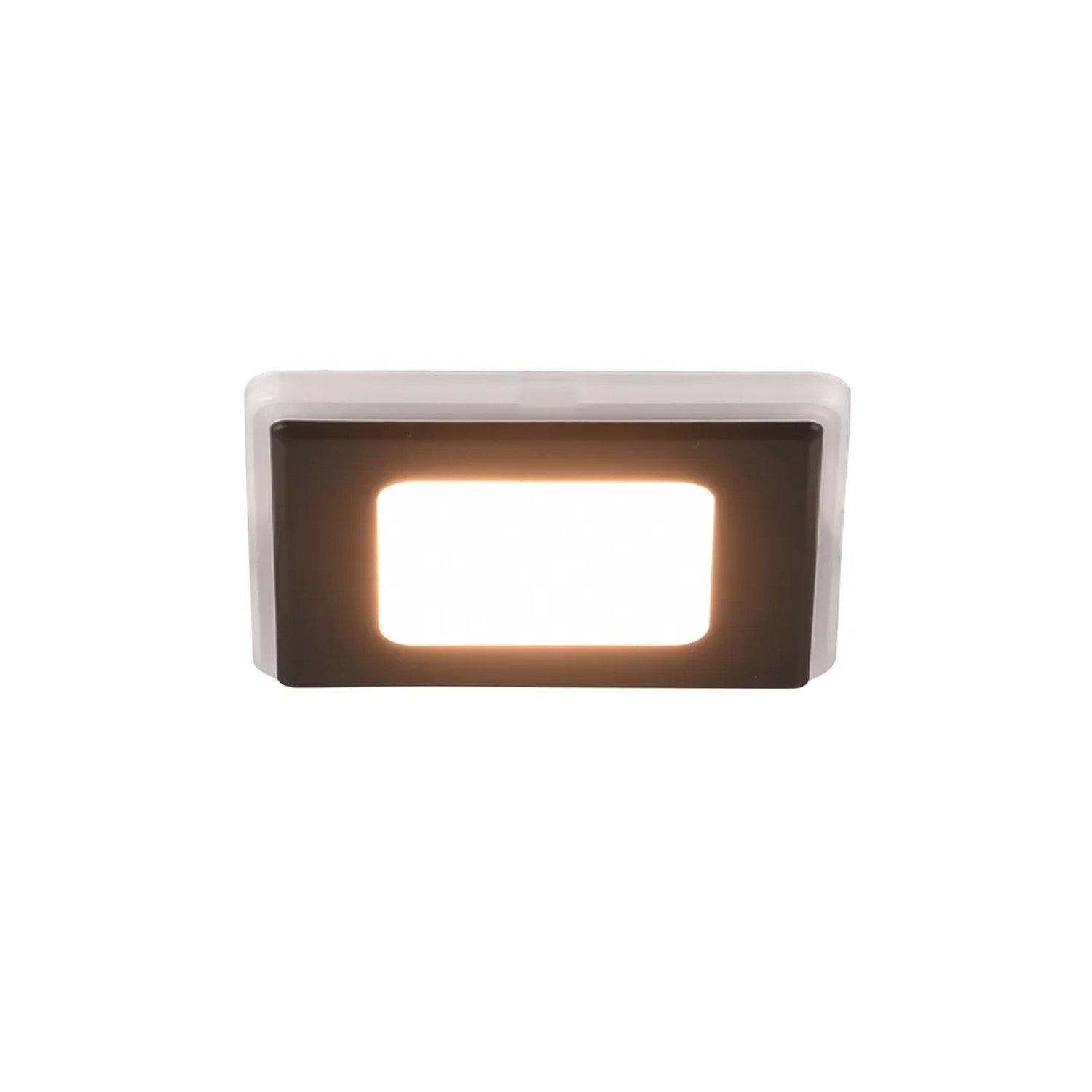 Schwarzer, eckiger Trio LED Einbaustrahler Nimbus, 8,5x8,5cm. Moderne Deckenleuchte für Innenräume.
