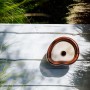 Elho Vogelhaus Organic, 25 cm, braun-weiß. Modernes Design für Garten und Balkon.