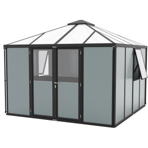 Vitavia Gerätehaus Universum Schwarz 317 cm x 321,5 cm x 264,5 cm