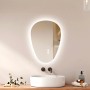 Emke LED Badspiegel mit Anti-Beschlag 60 x 45 cm Asymmetrisch Spiegel mit 3 Dimmbare Lichtfarben_6