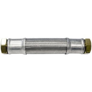 Flexibler Panzerschlauch Extra HG, 45,48 mm (G 1 1/2) x 30 cm, aus Edelstahl.