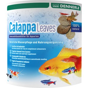 Dennerle Catappa Leaves Seemandelbaumblätter für Aquarien, natürliche Wasserpflege und Nahrungsergänzung.