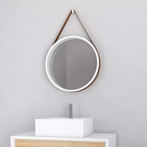 Aurlane Fjord Aufsatzwaschbecken, 48 cm, rechteckig abgerundet, weiß, mit Spiegel