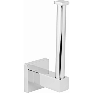 Fackelmann Toilettenpapier-Bevorrater Mare Chrom, quadratisches Design aus Metall für Bad.