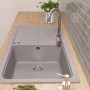 Respekta Einbauspüle Massivgranit Austin 100 cm x 50 cm Grau_8