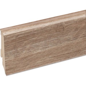 FN Neuhofer Sockelleiste K0210L in Eiche Simmertal Dekor, PVC Leiste mit Dichtlippe.