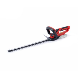 Einhell Akku-Heckenschere GC-CH 1855/1 Li Solo, rot/schwarz, ohne Akku. Für präzise Heckenschnitte.