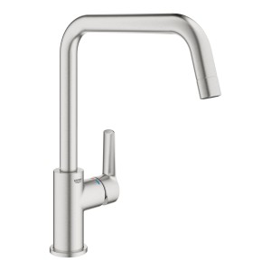 Grohe QuickFix Spültischarmatur Start mit U-Auslauf in Edelstahloptik.