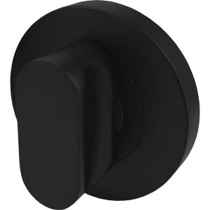 Schwarze Bever Drückergarnitur für Badzelle, Türbeschlag für WC-Türen.