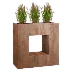 Pflanzwerk Hochbeet Pflanzkübel Vista Premium Frostbeständig 66 cm Rost