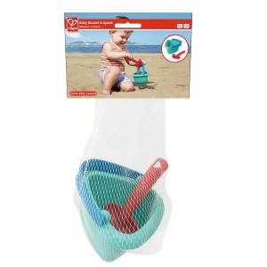 Hape Sandspielzeug Babyeimer & Schaufel Set, Outdoor Spielzeug für Kinder