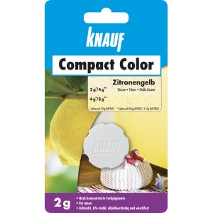 Knauf Compact Color Zitrone, Farbpigment für Putz, 2g Packung für lebendige, zitronengelbe Wände.