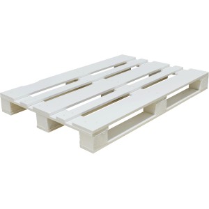 Weiße Möbelpalette für den Außenbereich. DIY-Holzpalette für Gartenmöbel und mehr.