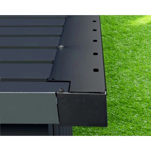 Hörmann EcoStar Laubabdeckung für Gerätehaus Größen SD 6 10 13 Tiefschwarz