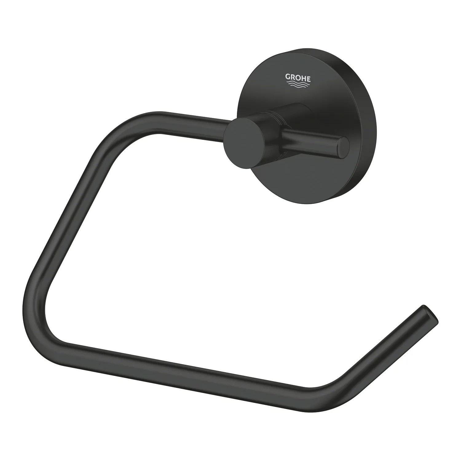 Grohe QuickFix Toilettenpapierhalter Start, matt schwarz, zur Wandmontage im Badezimmer.