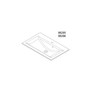 Fackelmann Glaswaschbecken, mintgrün, Einbauwaschbecken aus Glas, 80x50 cm.