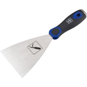 LUX Malerspachtel Flexibel 10 cm mit Stahlblatt und 2-Komponenten-Griff.