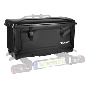 Eufab Transportbox 350 l für Fahrradträger, abschließbar, für mehr Stauraum auf Reisen.