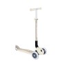 Globber Primo Foldable Lights Tretroller 120/80 mm ABEC 5 3-Rädrig Höhenverstellbar LED-Rollen Kokos Weiß