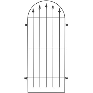 Schwarzes Eleo Rankgitter Edera, 100x81cm, für Pavillon & Kletterpflanzen.