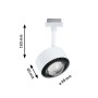 Paulmann LED-Schienenspot Aldan, signalweiß, warmweißes Licht, Ø 9,8 cm. Für URail-Schienensysteme.
