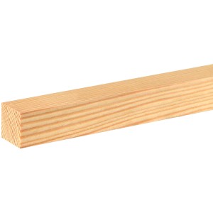 FN Neuhofer Flachleiste aus Lärche, unbehandelt, 28x28x2000mm, ideal für Bastelarbeiten.