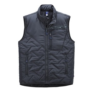 Scheibler Workwear Steppweste Expansible in Titan, Größe M. Arbeitskleidung mit Reißverschluss und Taschen.