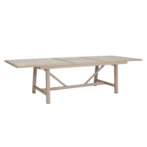 Bizzotto Ausziehtisch Kalimera, 212/285 cm, Timber-Holzoptik, Gartentisch mit Keramikfliesen.
